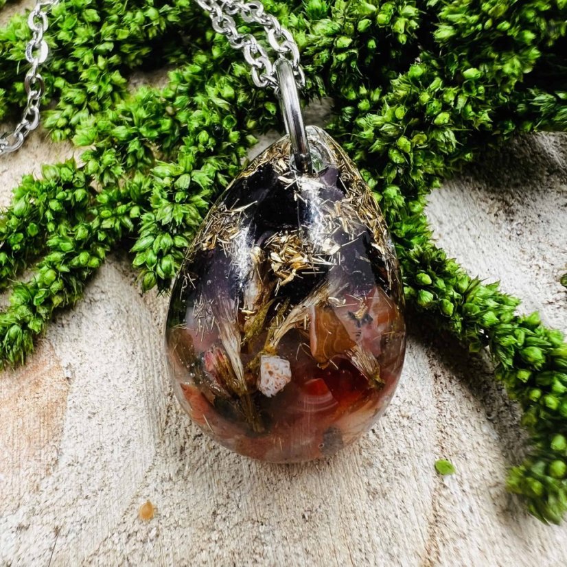 Orgonite necklace - agate - joy, protection