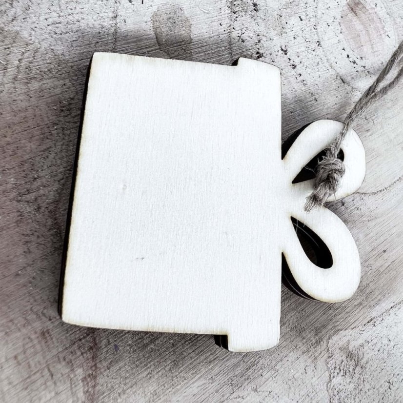 Sada dřevěných vánočních ozdob - linecké cukroví - dárek