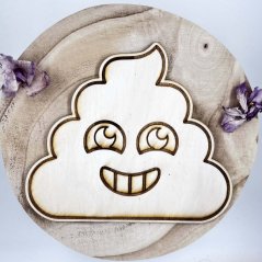 Roztomilé dřevěné hovínko - originální dárek - velké Roztomilé dřevěné hovínko - originální dárek - velké