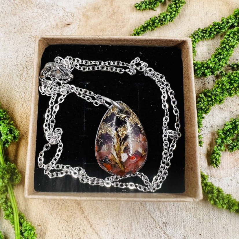 Orgonite necklace - agate - joy, protection