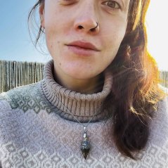 Orgonitové kyvadlo - šperk - labradorit, opál - ochrana energie, intuice