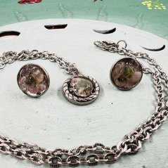 Orgonite earrings for protection