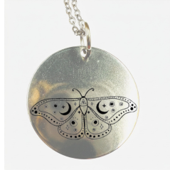 Author's necklace - Moth - transformation, intuition