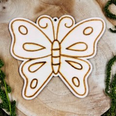 Dřevěná dekorace - motýl - velký