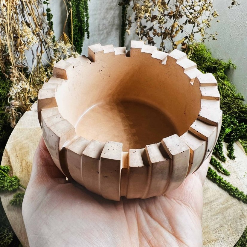 Magická miska pod svíčku - cihlová