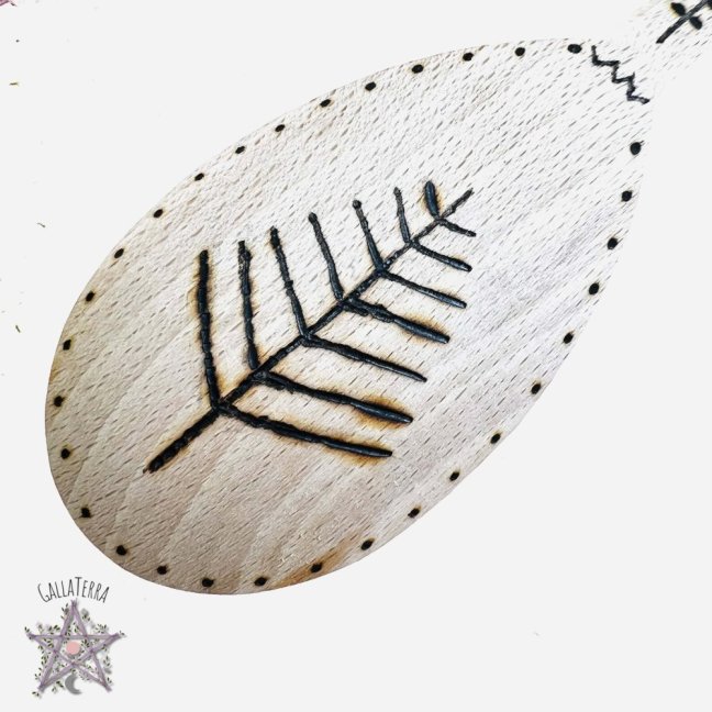 Magic wooden spoon - protorunes - large