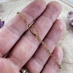 Řetízek z oceli - zlatý s očky