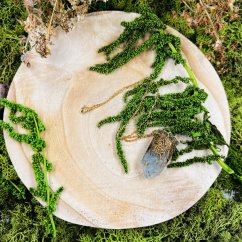 Orgonitové MAXI kyvadlo / přívěšek sakvamarínem - pro klid, pravdu a intuici