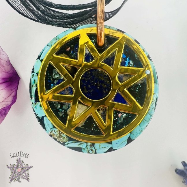 Orgonitový amulet - přívěsek - SLUNCE ZA OBZOREM