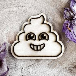 Roztomilé dřevěné hovínko - originální dárek Roztomilé dřevěné hovínko - originální dárek