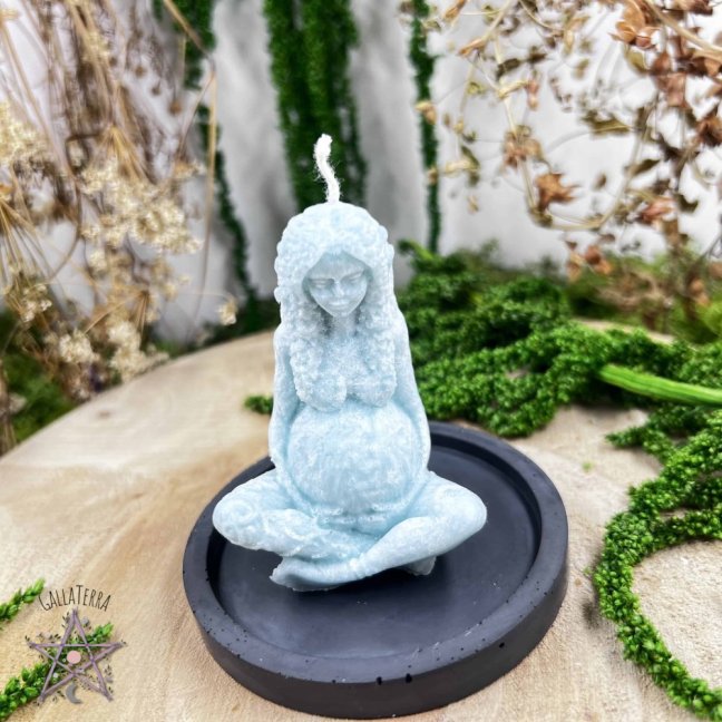 Natural ritual Gaia candle - Earth goddess - green