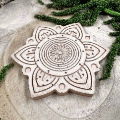Magická podložka pod svíčku -  mandala pro harmonii - terracota