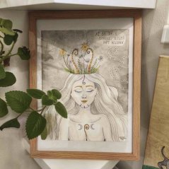 Affirmation Painting - Silver Fairy - "Whatever happens, you can remain calm"