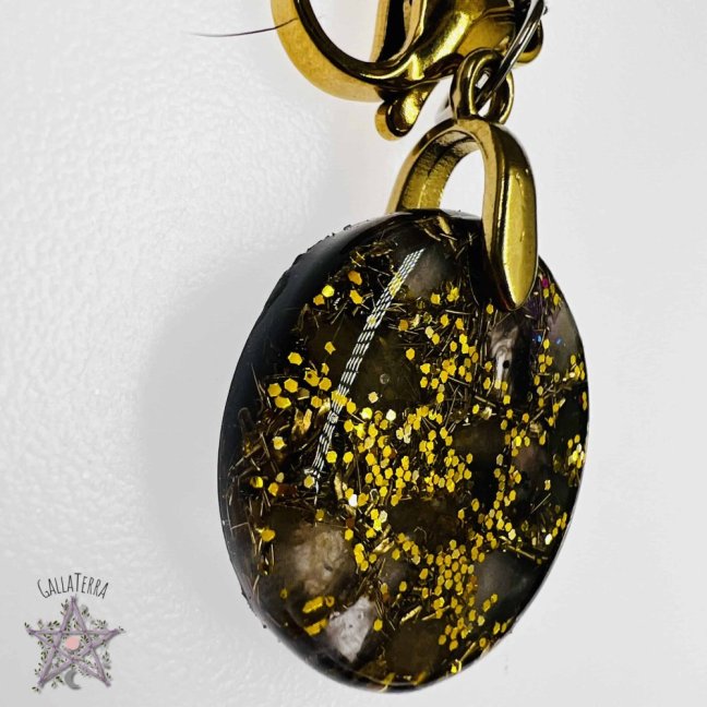Orgonite jewelry for a pet - crystal, aventurine - protection & positive mind