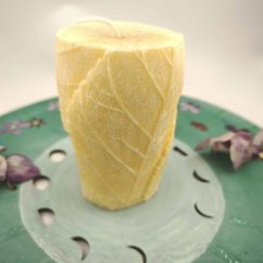 Velká přírodní svíce pro harmonizaci čakry - solar plexus (Manipura)