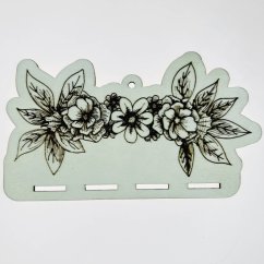 Autorský dřevěný sponkovník - květiny - velký