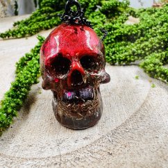 Orgonitová lebka s hematitem - pro uzemnění, ochranu a pevnost