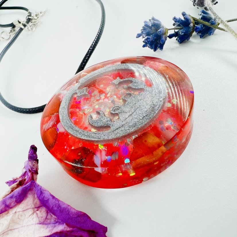 Orgonitový harmonizující přívěsek / amulet / talisman - Ohnivý rak