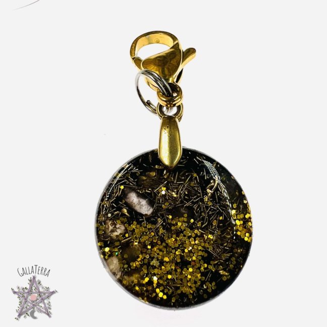 Orgonite jewelry for a pet - crystal, aventurine - protection & positive mind
