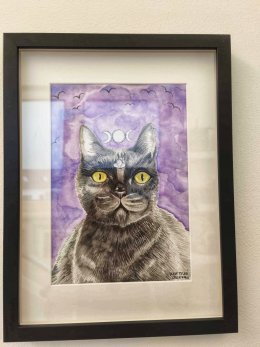 Energetický obraz - Černá kočka - průvodce čarodějky