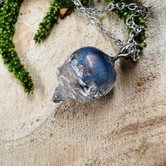 Orgonite jellyfish / necklace with opals - for creativity, gentleness, intuition