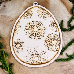Original Handcrafted Decoration - Egg - Large with Flowers