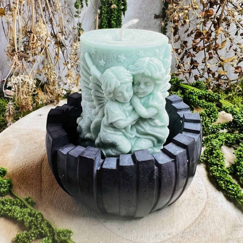 Magická miska pod svíčku - černá