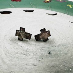 Orgonite earrings (crosses) for protection