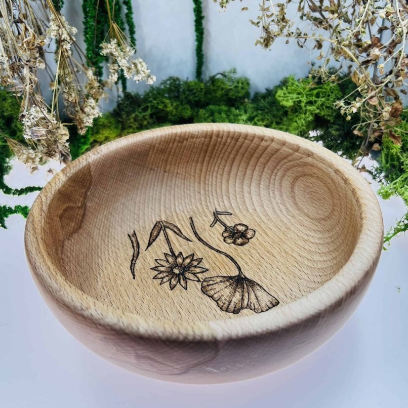 Buková miska - luční kvítí