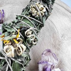 Large smudge bundle - lemon balm, calendula, silver sage