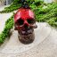 Orgonite skull / necklace with hematite - for grounding, protection and strength