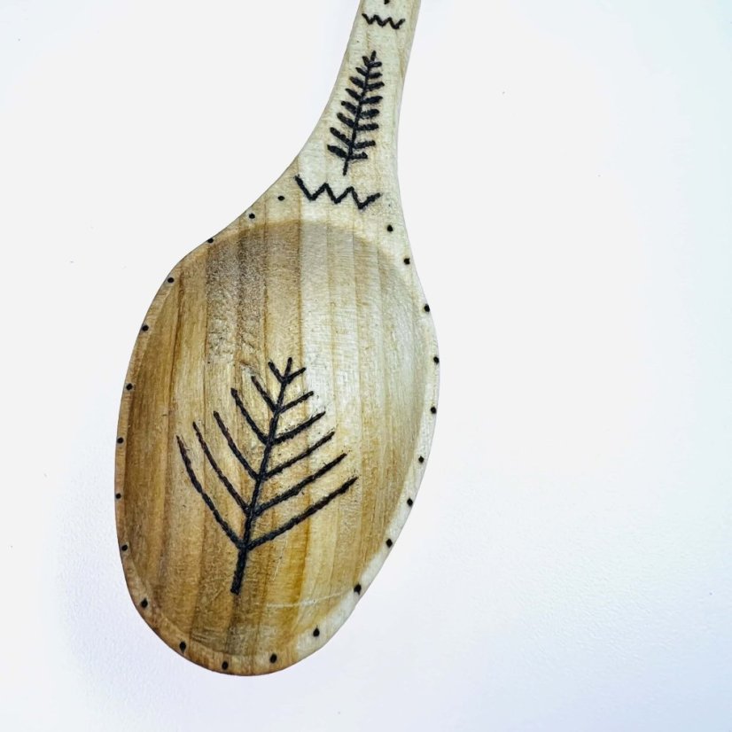 Dřevěná lžíce - protoruny - velká