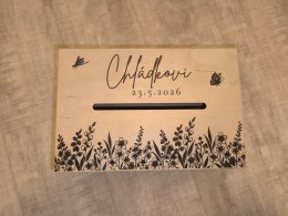 Engraved box for wedding gifts 