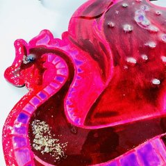 Harmonizační dekorace - růžový drak - pro štěstí a sílu