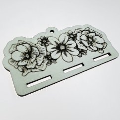 Autorský dřevěný sponkovník - květiny