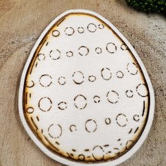 Autorská dekorace - Vajíčko zdobené kolečky - malé