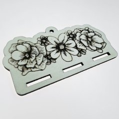 Autorský dřevěný sponkovník - květiny