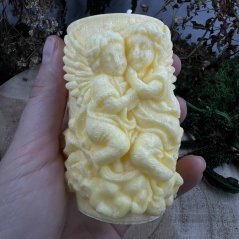 Přírodní andělská svíce - žlutá