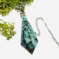 Orgonitové kyvadlo - modrý tyrkys - komunikace & ochrana