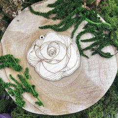 Autorská dřevěná omalovánka / dekorace - růže Autorská dřevěná omalovánka / dekorace - růže