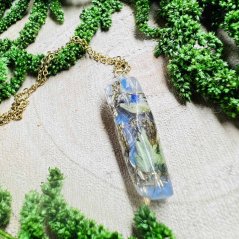 Orgonite necklace - opal, meadow flowers - intuition, creativity