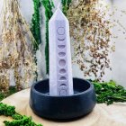 Přírodní rituální svíce - něžně fialová - pro zklidnění, intuici, transformaci