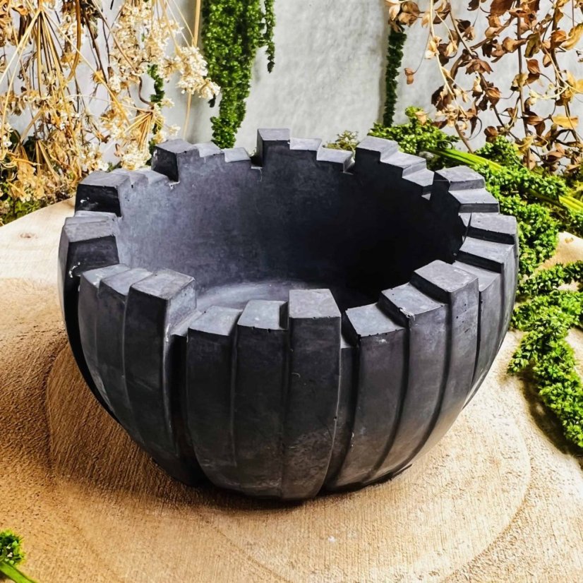 Magická miska pod svíčku - černá