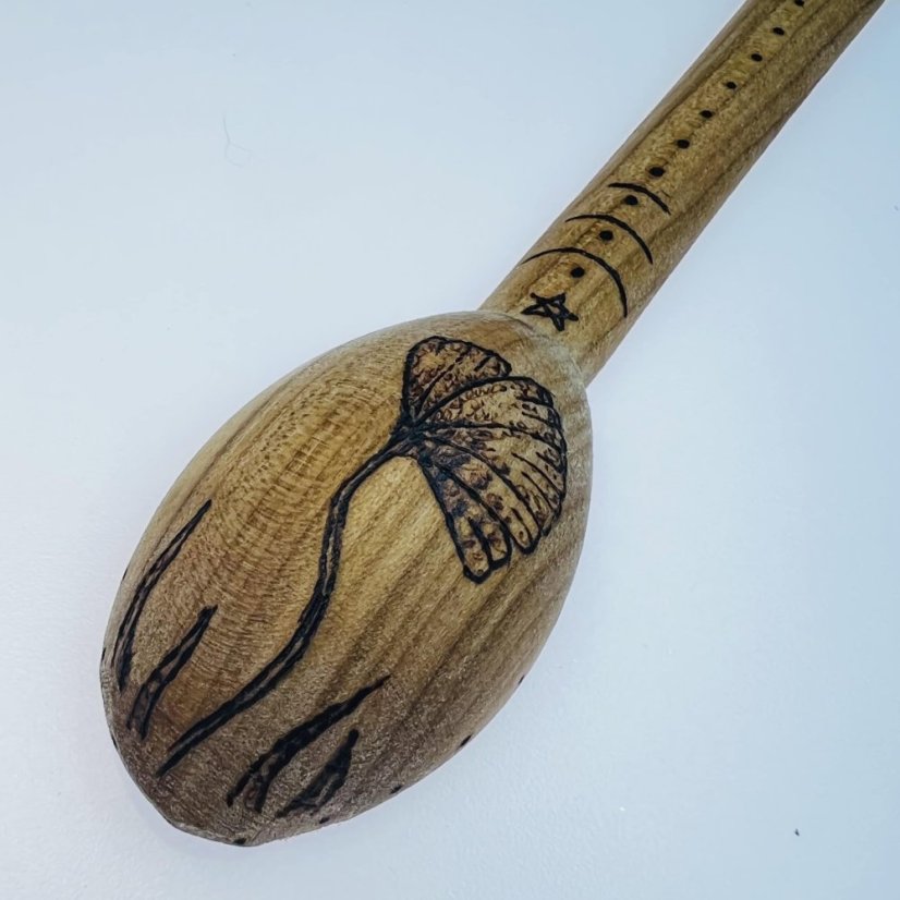 Dřevěná lžíce - vlčí mák - malá