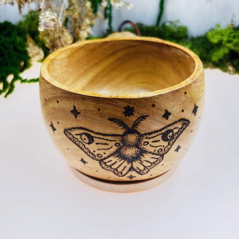 Bambusová kuksa – můra & hvězdy - velká