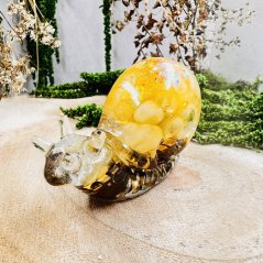 Orgonite snail for abundance, optimism and harmony