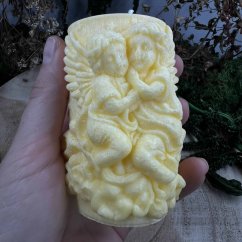 Přírodní andělská svíce - žlutá