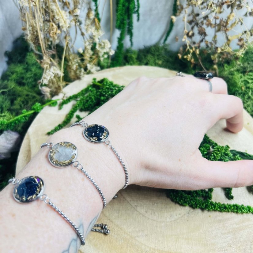 Orgonite bracelet - clear quartz - gentle heart energy
