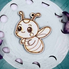 Wooden decoration - little bee - small