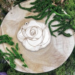 Autorská dřevěná omalovánka / dekorace - růže